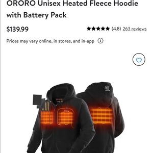 New heated hoodie, in black. XXL